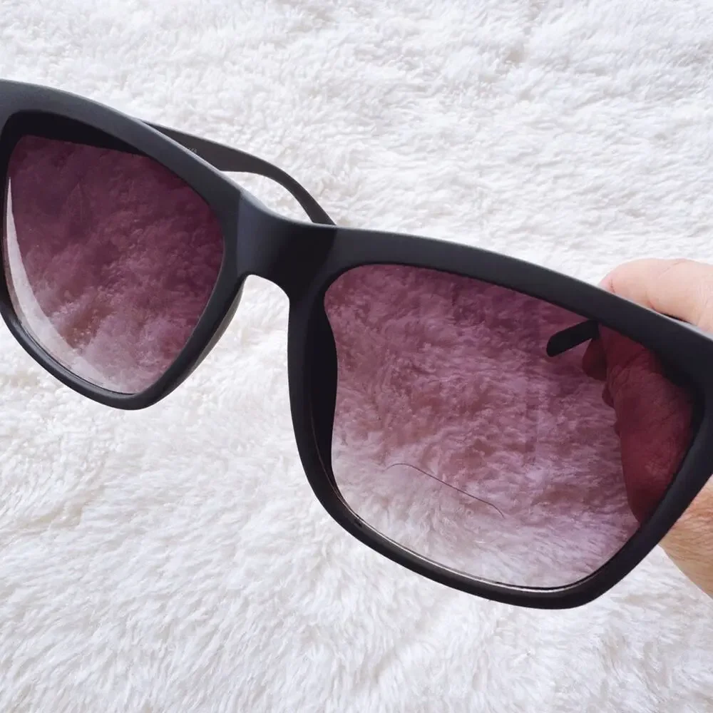 Ora Charcoal Angular Frame Sunglasses - Picture 4 of 11